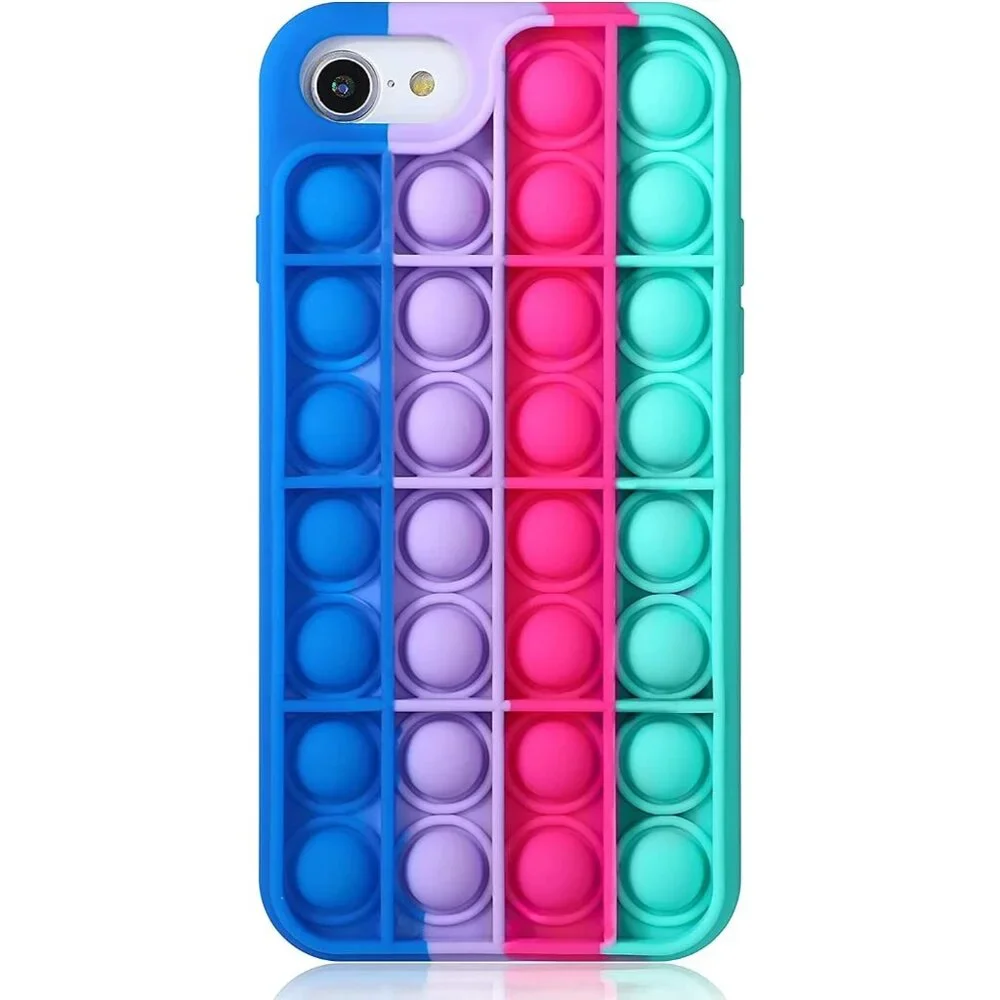 iPhone 12/12 Pro Pop It Case - Silicone Sensory Fidget Stress‎ Relief Cover